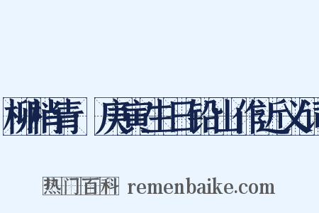 柳梢青·庚寅生日铅山作近义词是什么意思的图片